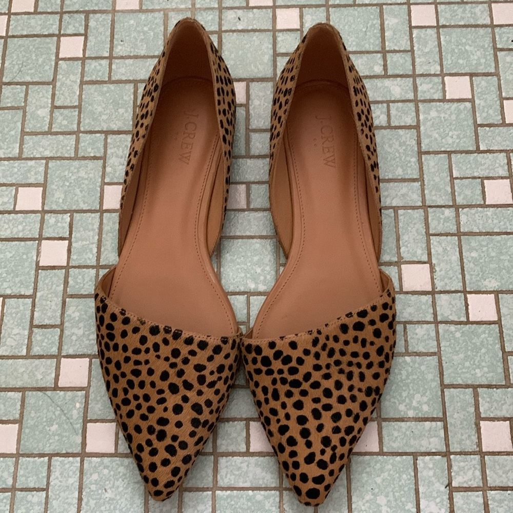 Leopard print JCrew Flats, size 10